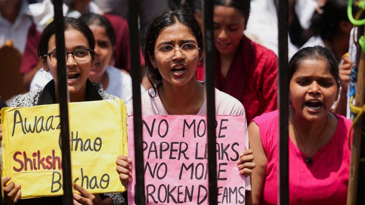 India Student Protest 2026 BJP Government Under Pressure After Exam Paper Leak Row